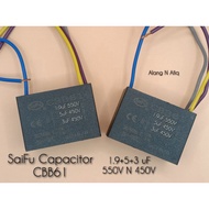 SaiFu CBB61, 1.9+5+3uF 550uF N 450uF, 4 Wire Ceiling Fan Capacitor/ Kapasitor Kipas Siling Brand Sai