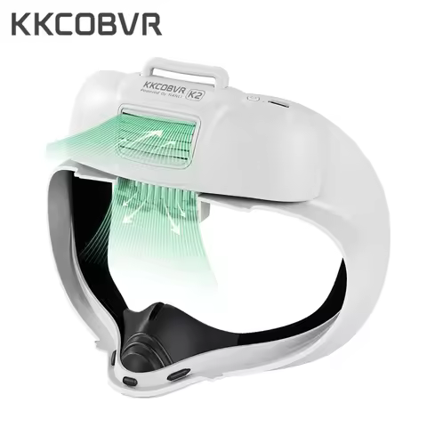 KKCOBVR K2 Cooling Fan for Quest 2 Relieve Lens Fogging 500mah Air Circulation Breathable Leather Fa