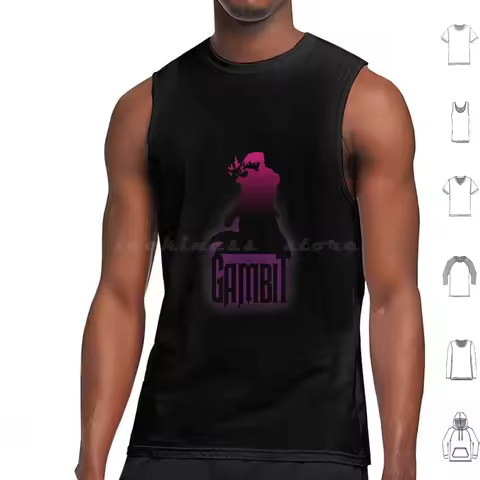 Gambit Tank Tops Print Cotton Gambit Xmen X Men Rogue Cyclops Phoenix Professor X Mutant