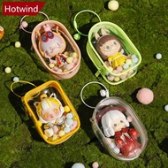 HOTWIND [Only Bag] 1Pc Portable Transparent PVC Mystery Doll Organizer Box Mystery Toy Storage Bag for Doll Toy Zipper Pouch D4F5