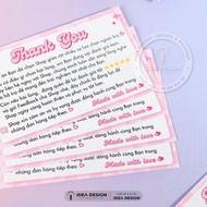 Sweet Pink Thank You Card – Thank You Card 9x5.4cm C300 Paper Double-Sided Matte Lamination Pink Cre