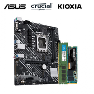 【重磅價】華碩 PRIME H610M-E D4-CSM+美光 DDR4-3200 8G+KIOXIA Exceria G2 500GB