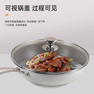 Customization316LStainless Steel Frying Pan Ultra-Light Wok Pan New Chinese Non-Stick Pan National Trendy Style Electrom