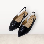 Cloi Daphne 01056 women sling back flat shoes in Black