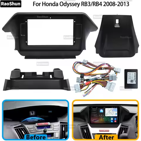 Car Radio Stereo Player Screen Frame Fascia For Honda Odyssey RB3/RB4 2008-2013 Power Harness Wiring