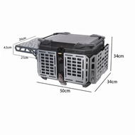 BONINGYU | กล่องเก็บของมอเตอร์ไซค์อลูมิเนียมอัลลอยด์แบบหลายฟังก์ชัน 45L/55L