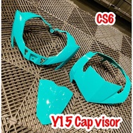 CS6 Y15 Visor Y15 head Cap V2 Mudguard Custom CS6 Cyan