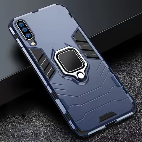 For Samsung Galaxy A70 Case Armor PC Cover Metal Ring Holder Phone Case On For Samsung A50 A 70 2019
