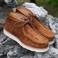 WALLABEE復古真皮袋鼠鞋 長絨牛皮男女同款舒適休閒鞋
