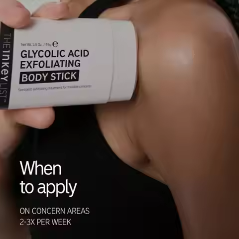 The Inkey List Glycolic Acid Exfoliating Body Stick, Skin Brightening & Smoothing Treatment, Improve