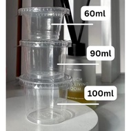 PLASTIC CUP 60 ML 90 ML 100 ML 120 ML PUDDING CUP/ MICA JELLY CUP/ PLASTIC JELLY GLASS/