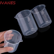 IVANES Beaker Lightweight 50/100/150/200/250/500/1000ML with Scale Thickened Stackable Plastic Measuring Cup
