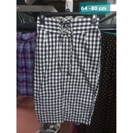 Square checkered skirt 64-80 cm ms62