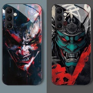 Japan Samurai Oni MASK 09 Glass Phone Case For Samsung Galaxy A55 A54 A35 A36 A14 A53 A15 A34 A25 A0