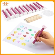 [CloudsMiles] Flower Petal Tools for Painting Detachable Dotting Shapes Dotty Pens, for Embossing To