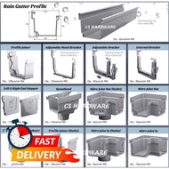 F300 PVC GUTTER MITRE FITTING PVC RAINWATER GUTTER GREY - Salur Air Kelabu PVC