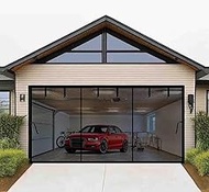 Magnetic Garage Door Screen 18x10ft for 2 Two 3 Car Garage Retractable Upgraded, Durable Heavy Duty