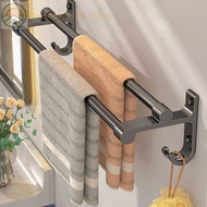 Double-bar bathroom towel rack bathroom towel bar toilet wall hanging towel rack bathroom hanging rack