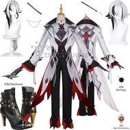 Harlequin Cosplay Costume Wigs Genshin Impact Fatui The Knave Harlequin Uniform Eleven Fatui Harbing