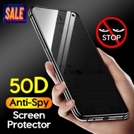 Realme C25 C21 C20 C17 C15 C12 C11 50D Full Anti Spy Protective Glass for Realme 8 7 6 3 Pro 5 5i 5S