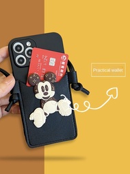 Wallet Case For OPPO Reno 10 8T 8 8Z 7Z 7 6Z 5Z 5F 4F 6 5 4 4Z 5G 3 SE 2 2Z 2F R9S F1 F3 Plus F1 S F5 F7 F9 F11 R17 Pro Minnie Luxury Shell Cellphone Cases Covers Coin Purse Card Bag Cover Soft Mobile Phone Case