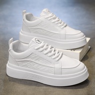 Men's Sneakers MQ30 Sports Shoes Full White, Black 5cm High Sole Korean Sneakers Men