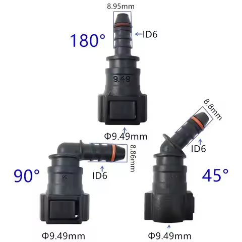 9.49mm 9.49 ID6 SAE 3/8 Fuel pipe joint auto Fuel line quick connector plastic female filter connect