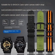 [HOT JUXXKWIHGWH 514] สำหรับ Casio G ช็อก GA110/100/120จีเอ็ม/GA2100ดัดแปลงผู้ชายไนล่อนผ้าใบสายนาฬิกา DW 5600 GW B5600 GW M5610 DIY กีฬาสายนาฬิกาข้อมือ