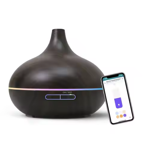 Meross Smart WiFi Wooden Essential Oil Diffuser Air Humidifier MOD150 Voice Control For Bedroom Supp