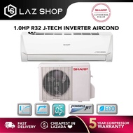 Sharp 1.0HP J-Tech Inverter Air Conditioner AHX9VED2 / AUX9VED2 | 5 Star Energy Saving | 14m Long Airflow | 14°C Temperature Setting Aircond | 1.0HP Hawa Dingin