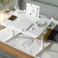 Laptop Desk for Bed, Height Adjustable Laptop Bed Desk with Drawer, Book Stand, USB Fan,Light, Extra Large Foldable Lap Desk