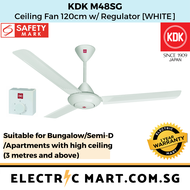 KDK M48SG Ceiling Fan 120cm w/ Regulator