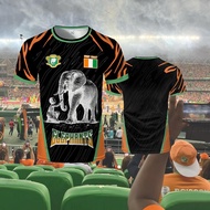 2025 New Ivory Coast Themed T-Shirt Outdoor Sports Breathable Quick-Drying Jersey Unisex Africa Cup 