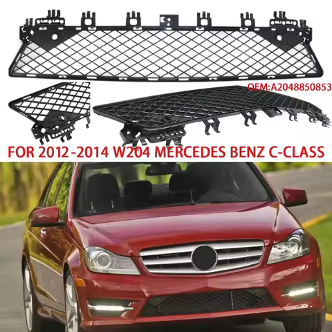 For 2012-2014 W204 Mercedes Benz C-Class C63C300 Sedan Estate Front Bumper Centre Grill Grille Lower