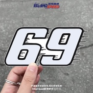 Digital Stickers Classic Racing Stickers No. 69 Creative Body Scratches Blocking Decorative Decals