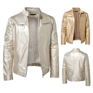 Dress gold sequin leather jacket South Korea stand -up jacket jacket