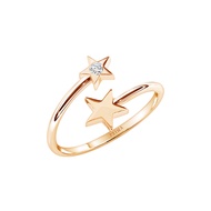 PRIMA แหวนเพชรตัวเรือน 9K สี Rose gold Little star collection รหัสสินค้า 991R5184-01