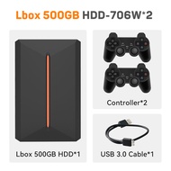 QJMBF Launchbox 500GB ฮาร์ดไดรฟ์เกมแบบพกพา HDD กับ3700 + พีซี/3D เกมสำหรับ PS4/PS3/PS2 /Wii/Wiiu/swi