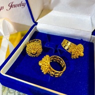 REPLIKA Borobudur ring 24krt Crum Gold Plated Light Gold 8 gram Premium Gold Replica Girls Ring