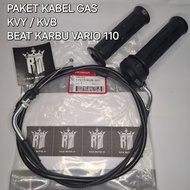 KVB GAS CABLE PACKAGE KVY/ + GAS HOUSING + HANDGRIP CARBON SPACY CARBONBEAT VARIO 110 OLD VARIO 110 