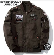 Jaket bomber pria-jaket bomber bordir sensor aragon populer