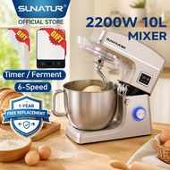 SUNATUR Heavy Duty Stand Mixer Commercial Dough Kneading Machine Multipurpose Large Capacity Baking 