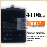 High Quality BM47 Battery 3500mAh For Xiaomi Redmi 3 3S 3X 4X Pro Model