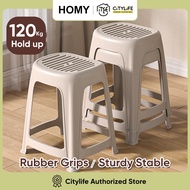 Citylife Stackable Plastic Stool Thickened Living Room Stool Minimalist Style Dining Chair