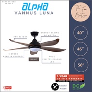 ALPHA Vannus Luna 40" DC Motor Ceiling Fan with 25w LED Light and Remote Control