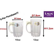 Lava Plastic Transparent Mug | AS Plastic Cup 10oz | Tumbler Cup | Plastik Cawan | Cawan Teh Ais | Gelas Plastik Mamak