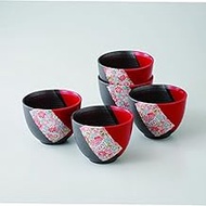 Teacup Vermilion Cut, Ancient Capital Bowl, 5 Guests Assortment: Bowl x 5/R4.1 x 3.3 inches (10.5 x 