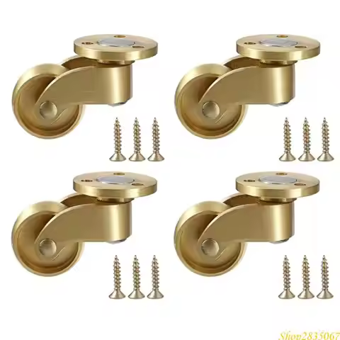 Brass Furniture Wheel 360 Degree Swivels Casters With Installation Screws 831F