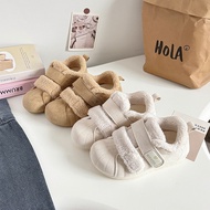 Korean Retro Winter Shoes A6096 - Warm & Comfortable with Fleece Lining