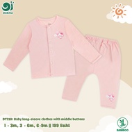 Dokma (4.5-8.8kg) Children's Long-Sleeved Shirt Set Bamboo Fiber Cloth DT218_g Baby Long-Sleeve Clot